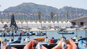 La Marina de Marseille (Bouches-du-Rhône), avant le début des épreuves de voile olympiques, dimanche 21 juillet 2024.