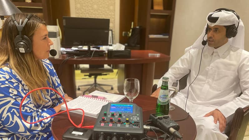 Marion Bartoli et Nasser Al-Khelaïfi dans Bartoli Time sur RMC