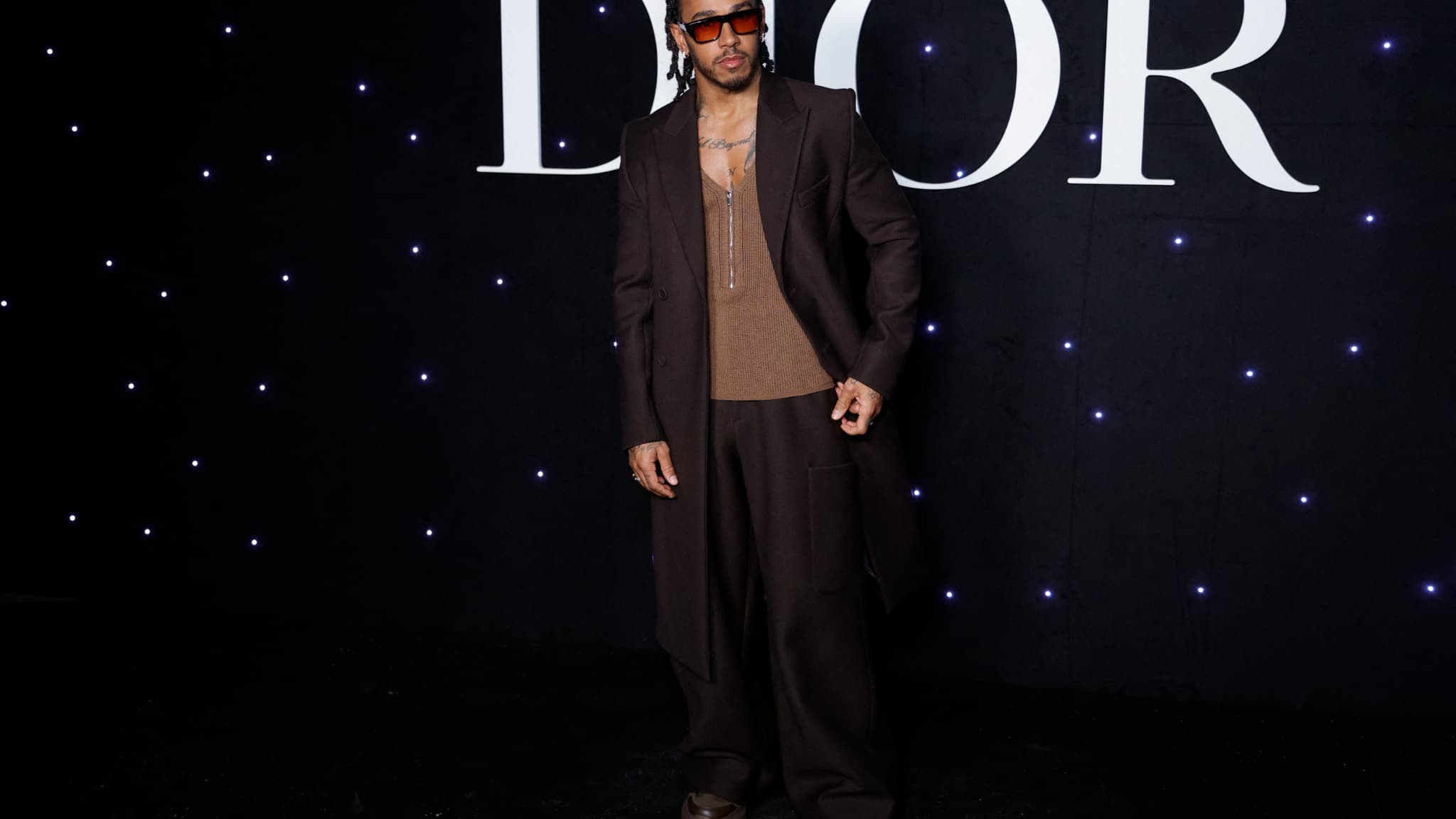 Lewis Hamilton, show Dior homme automne-hiver 2024-2025