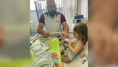 Romain Vue et sa fille Alice, 3 ans, contaminée par la salmonelle après avoir mangé un Kinder surprise