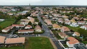 Image aérienne de Sainte-Pazanne, en Loire-Atlantique