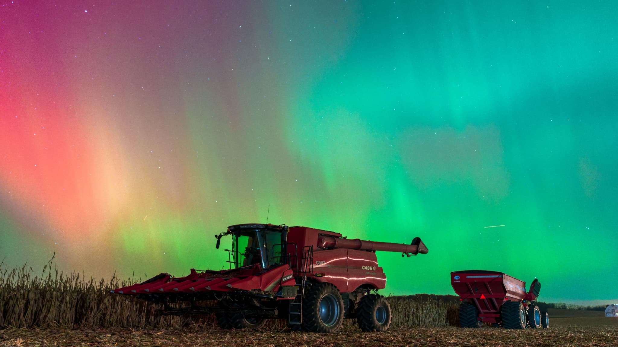 Des aurores boréales à Monroe, dans le Wisconsin (États-Unis), le 12 novembre 2025. (Photo d'illustration) Des aurores boréales à Monroe, dans le Wisconsin (États-Unis), le 12 novembre 2025. (Photo d'illustration)