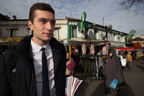 Jordan Bardella, en Seine-Saint-Denis, en 2015