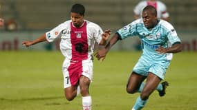 Marcelinho Carioca lors d'AC Ajaccio-Caen (2-2, Ligue 1), le 25 septembre 2004