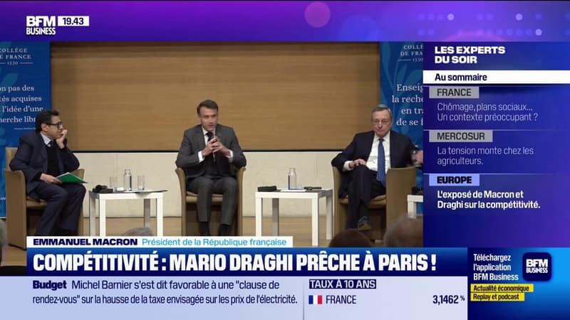 Compétitivité : Mario Draghi prêche à Paris !