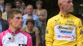 Marco Pantani, ici à côté de jan Ulrich