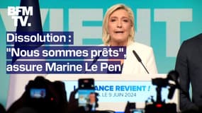 Dissolution de l'Assemblée nationale: "Nous sommes prêts", assure Marine Le Pen