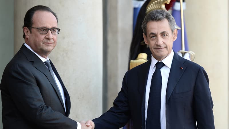 François Hollande et Nicolas Sarkozy en janvier 2015.