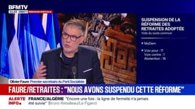 Olivier Faure (PS): "S'agissant de Gérard Larcher, il pourrait commencer par réformer les retraites du Sénat"