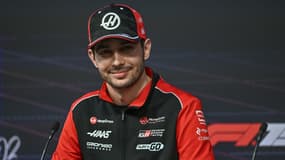 Esteban Ocon, pilote chez Haas, lors d'une conférence de presse à Londres, le 18 février 2025.