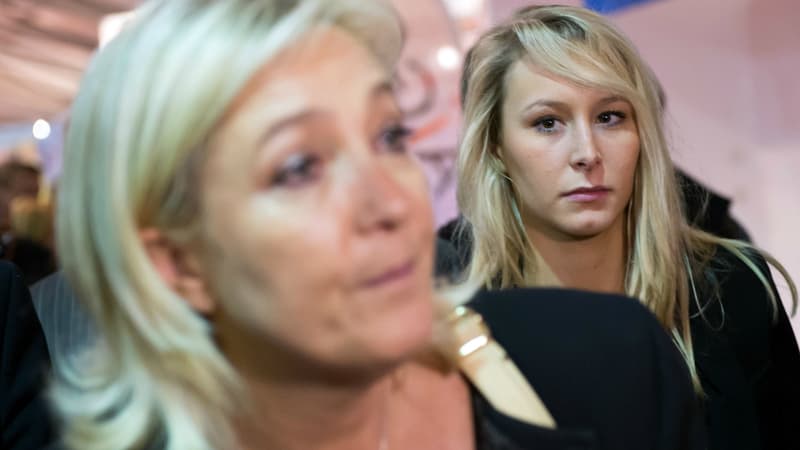 Marine Le Pen et Marion Maréchal-Le Pen le 30 novembre 2013 à Carpentras.