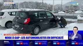 Neige à Gap: les automobilistes s'adaptent 