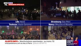 Lille, Strasbourg, Toulouse... Des manifestations spontanées dans plusieurs villes en France après le rejet de la motion de censure