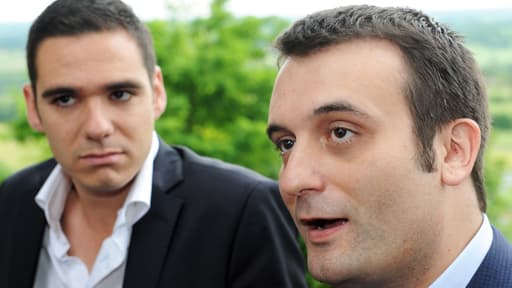 Le vice-président du FN, Florian Philippot, est venu soutenir Etienne Bousquet-Cassagne (à gauche sur la photo) le 19 juin à Villeneuve-sur-Lot.