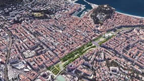 Projet d'extension de la promenade du Paillon présenté le 14 février 2022. 