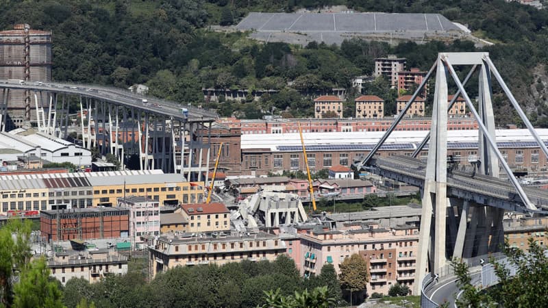 Le pont Morandi, à Gênes