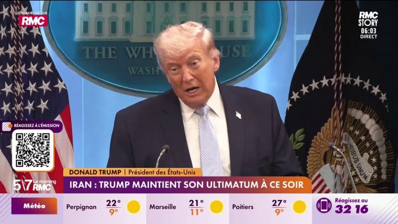 États-Unis/Iran : Trump maintient son ultimatum à ce soir
