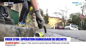 Vieux Lyon: opération ramassage de déchets