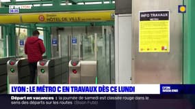 Lyon: le métro C sera en travaux dès ce lundi