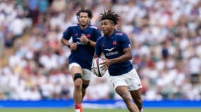 Théo Attissogbe lors du match de préparation Angleterre-France (24-26), le 21 juin 2025