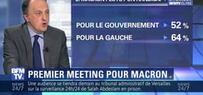 Emmanuel Macron tient son premier meeting à la Mutualité