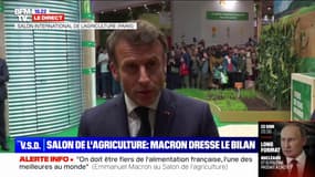 Au Salon de l'agriculture, Emmanuel Macron affirme que le gouvernement fera bientôt des annonces "pour mieux mobiliser la ressource en eau de notre pays"