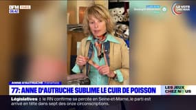 Seine-et-Marne: l'artiste Anne d'Autruche sublime le cuir de poisson