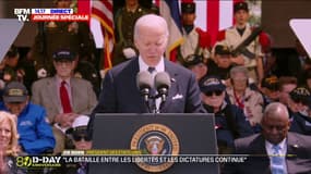 "Nous devons être dignes de leurs sacrifices", Joe Biden rend hommage aux soldats du Débarquement