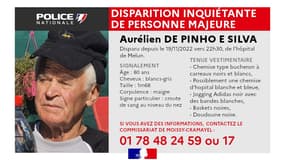 Disparition inquiétante d'un homme de 80 ans à Melun