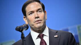 Le secrétaire d'État américain Marco Rubio s'exprime lors de la réunion des ministres des Affaires étrangères de l'OTAN à la Sea U d'Helsingborg, en Suède, le 22 mai 2026.