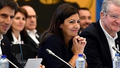 La Maire de Paris, Anne Hidalgo, et les deux co-présidents de la candidature de Paris à l'organisation des JO 2024, Tony Estanguet et Bernard Lapasset, ont encadré la présentation du dossier parisien devant les représentants du CIO.