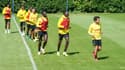 Les joueurs du FC Nantes à l'entraînement