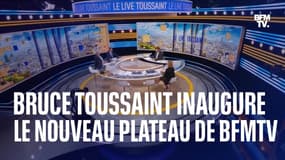 Bruce Toussaint inaugure le nouveau plateau de BFMTV