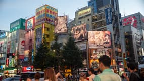 Akihabara, Tokyo, le cœur vibrant de la culture japonaise des anime, des jeux vidéo et de l'électronique. Les néons, les panneaux publicitaires colorés et la foule animée capturent l'énergie unique de ce quartier emblématique, le 18 août 2025 à Tokyo, au Japon