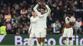 La joie de Jude Bellingham lors de Real Madrid-Almeria, le 21 janvier 2024.