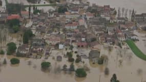 Les impressionnantes inondations filmées le long de la Garonne depuis l’hélicoptère BFMTV