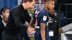Thomas Tuchel et Kylian Mbappé