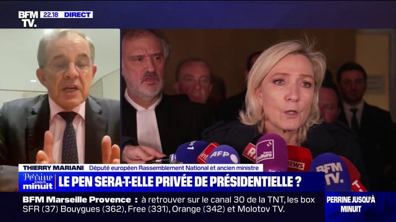 Thierry Mariani, député européen du RN, s'exprime sur les 5 ans d'inéligibilité requis contre Marine Le Pen dans le procès du RN