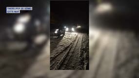 Neige: les images des "naufragés de la route" qui filment leur galère