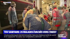 20 malades évacués vers l'ouest de la France à bord d'un TGV sanitaire 