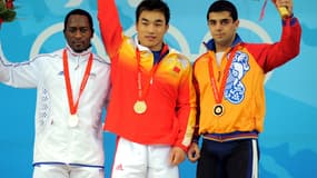 Vencelas Dabaya sur le podium des JO 2008