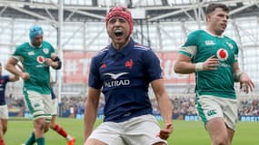 Louis Bielle-Biarrey face à l'Irlande, le 8 mars 2025.