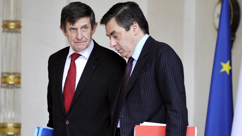 François Fillon et Jean-Pierre Jouyet lorsque le premier était à Matignon et le second secrétaire d'Etat