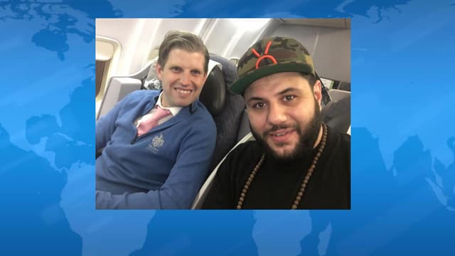 Mohammed Amer au côté d'Eric Trump