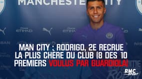 Manchester City : Rodrigo, 23 ans, 2e recrue la plus chère du club (8 des 10 premiers voulus par Guardiola)