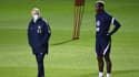 Didier Deschamps et Paul Pogba, à Clairefontaine le 9 novembre 2020