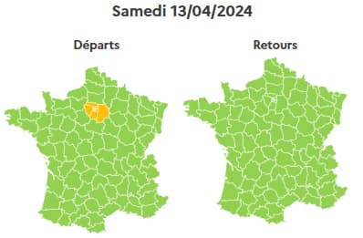 La journée de samedi sera de nouveau classée orange dans le sens des départs en Ile-de-France.