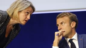 Barbara Pompili et Emmanuel Macron à Marseille le 3 septembre 2021