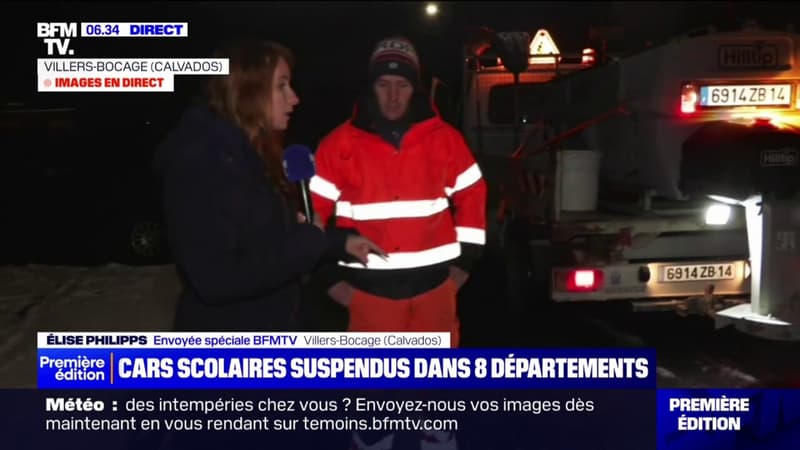 Neige et verglas dans le Calvados: les services techniques toujours mobilisés pour sécuriser les routes