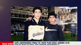Carlos Tevez avec Riquelme